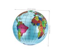 Homoyoyo 2 Pcs Inflatable Globe Balls for Educational Geography with Colorful World Map Portable and Lightweight Sensory for Learning and Outdoor Fun