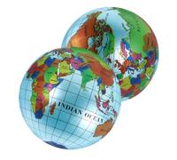 Homoyoyo 2 Pcs Inflatable Globe Beach Ball for Educational Geography Learning Portable World Map Globe for Play and Teaching for Little Hands