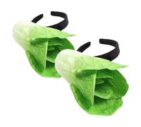 Homoyoyo 2 Pcs Light Green Chinese Cabbage Headband Secure Fit Hair Hoop for Adults Multipurpose Party Cosplay Skincare Head Wraps Halloween Accessories