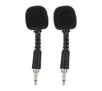 Homoyoyo 2 Pcs Noise Reduction In-line Microphone with Threaded Plug for Live Streaming and Recording, Mini Wired Singing Mic Compatible with PC and Mobile Devices, Portable Voice Recording
