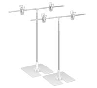 Homoyoyo 2 Pcs Pop Display Stands Poster Stands Adjustable Height 29-94cm Removable Clip 4.5-28cm Flexible Combination Strong Stainless Steel and Plastic Materials Sleek Modern Design