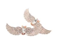 Homoyoyo 2 Pcs Rhinestone Shoe Clips with Angel Wing Design Removable Embellishments for Weddings Parties Decorative Shoe Accessories Rose Gold