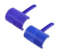 Homoyoyo 2 Pcs Wood Grain Tool Set Rubber Graining Roller for Authentic Wood Paint Effect Easy DIY Wall Decoration Kit for Home Improvement Projects