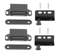 Homoyoyo 2 Set Invisible Cabinet Door Hinge Pivot Clamp Stainless Steel Magnetic Catch Closure for Kitchen Wardrobe Shelf Doors Secure Fit