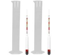 Homoyoyo 2 Sets 3-in-1 Triple Scale Alcohol Hydrometer and Test Cylinder for Home Brew Beer and Wine Making Supplies Fermentation Tester Kit for Beginners