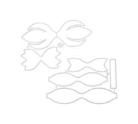 Homoyoyo 2 Sets Bowtie Metal Dies Bow Cutting Die Carbon Steel Lightweight Embossing Craft Stencil Comfortable Feel Conducive to Development of Hands-on Ability DIY Craft Making