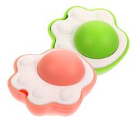 Homoyoyo 2 Sets Claw Shape Catnip Ball Rotating Self Amusing Cat Lick | Plastic and Catnip Build, Wall or Door Paste Use, Indoor Play for Cats, Compact