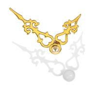 Homoyoyo 2 Sets Cuckoo Clock Hands Kit with Gold and White Pointers Clock Parts Replacement Decorative Hour and Minute Hands for Bedroom and Office Repair