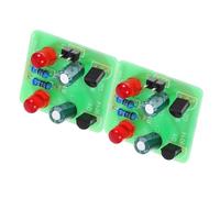 Homoyoyo 2 Sets DIY Soldering Practice Board Kit with Flashing LED Module Beginner Welding Metal Learning Kit for Electronics Projects Dc 2v-15v Educational Soldering Iron