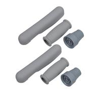 Homoyoyo 2 Sets Ergonomic Slip Resistant Crutch Replacement Parts with Underarm Pads Hand Grips and Tips for Elderly Non Slip Soft Cushion Easy Installation Three Design