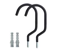 Homoyoyo 2 Sets Heavy Duty Steel Bike Wall Mount Hooks with Expansion Screws for Secure Garage Storage of Road Mountain Hybrid and Bicycles