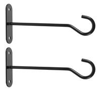 Homoyoyo 2 Sets Iron Plant Hangers with Graceful Curvature Wall Mount Hooks for Hanging Flower Pots Lanterns Wind Chimes Space-Saving Garden Rack for Indoor and Outdoor Use