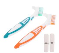 Homoyoyo 2 Sets Portable Toothbrush Cup Travel Toothbrush Kit Sturdy Structure Protects from Deformation Pp Fiber Material for Travel and Home Party Use for Those Love Traveling