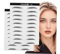 Homoyoyo 2 Sheets Artificial Eyebrow Stickers Hair Like Simulation Eyebrows for Women Natural Looking Brow Patches Easy to Apply