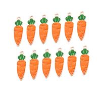 Homoyoyo 20 Pcs DIY Carrot Charms Adorable Carrot Shaped Jewelry Accessories for Bracelet Keychain Craft Projects Lightweight Ornaments for Endless Creativity