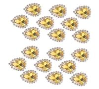 Homoyoyo 20 Pcs Glass Rhinestone Teardrop Claw DIY Jewelry Accessories for Clothing Home Textiles Craft Embellishments with Ab Silver Base