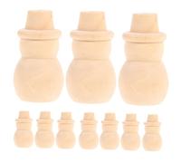 Homoyoyo 20 Pcs Snowman Puppet Ornaments Peg The Snowman Large Dolls DIY Crafting Natural Home Decor Christmas Figurines Bamboo