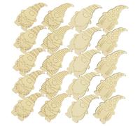 Homoyoyo 20 Set DIY Christmas Gnome Wooden Ornaments Unfinished Blank Wood Slices with Hanging Twine for Custom Painting Holiday Decoration Crafts for Home and Tree