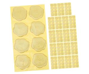 Homoyoyo 20 Sheets Epoxy Wax Seal Stickers with Raised Edges and Precise Engraving Self Adhesive Envelope Seals for Wedding Invitations Birthday Cards Party Decorations and Strong Sticky
