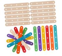 Homoyoyo 200 Pcs Popsicle Sticks with Holes Unfinished Colored Wooden Craft Sticks for DIY Art Projects Classroom Supplies for Party Favors Seasonal Decorations and Creative Crafts