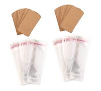 Homoyoyo 200 Sets Kraft Paper Earring Display Cards with Prepunched Holes and Bags Blank Jewelry Packaging for Earrings and Studs DIY Branding Retail Use