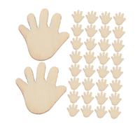 Homoyoyo 200pcs 20mm Hand Shaped Wooden Blanks Unpainted Wood Hand Models for DIY Crafts Home Decoration and Photo Props Creative Woodcraft Pieces