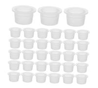 Homoyoyo 200pcs Clear Round Plastic Stoppers Reusable Bottle Caps with Teeth Aromatherapy Oil Plugs for Bottles Pots Pipes and Home Organization