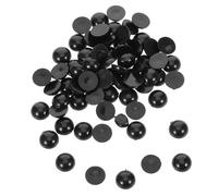 Homoyoyo 200pcs Flat Back Doll Eyes Black Plastic Crafts Eyes for DIY Plush Dolls Amigurumi Crochet Projects Handmade Accessories with Secure Fit and Expressive Deep Black Color