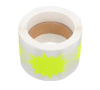 Homoyoyo 200pcs Fluorescent Self Adhesive Labels Large Star Shape Price Tags for Retail Store DIY Garage Supplies Coding Burst Feature Bright Neon Stickers