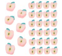 Homoyoyo 200pcs Fruit Polymer Clay Spacer Beads Flat Large Hole Apple Charms for DIY Bracelet Necklace Jewelry Making Accessories for Women