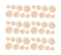 Homoyoyo 200pcs Half Wooden Beads Natural Unfinished Half Wood Balls DIY Craft Embellishments for Jewelry Making Home Decor Collaborative Art Projects