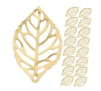 Homoyoyo 200pcs Hollow Leaf Charms Gold Plated Pendant Charms for Jewelry Making Delicate Filigree Metal Craft Embellishments Durable Nature Inspired Accessories for Earrings Necklaces Hair