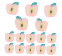 Homoyoyo 200pcs Polymer Clay Apple Slice Beads Vibrant Fruit Spacer Charms for DIY Jewelry Making Bracelets Necklaces Earrings Bulk