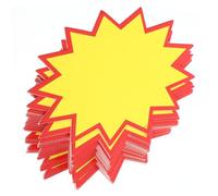 Homoyoyo 200pcs Supermarket Price Tags Retail Burst Signs for Pricing Display Practical Handwritten Label Cards for Stores and Markets