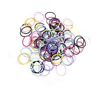Homoyoyo 200pcs Two Set Assorted Colour Kids Hair Ties Elastic Hair Rings Ponytail Holders Soft Polyester Bands for Everyday Wear