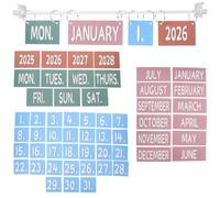 Homoyoyo 2025-2028 Flip Classroom Wall Calendar Set with Boho Bulletin Board Cards for Preschool Teaching and School Planning