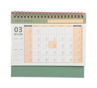 Homoyoyo 2025 Gold Foil Desktop Calendar Medium Size Monthly Desk Organizer with Spiral Binding, Auto-updating Dates from Sep 2024 to Dec 2025, Decorative Green Standing Calendar for Office