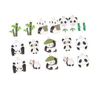 Homoyoyo 20pcs Alloy Panda Bamboo Charms for DIY Jewelry Making Cartoon Pendants with Vivid Design Skin-friendly Mixed Style Accessories for Necklaces Bracelets Bags Crafting