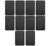 Homoyoyo 20Pcs Black Aluminum Engraving Blank Tags 100X60Mm 0.5Mm Thick Rectangle Metal Name Plates with 4 Holes for Office Door Signs and DIY Decoration