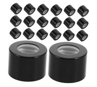 Homoyoyo 20pcs Black Reed Diffuser Caps Empty Fragrance Bottle Stoppers for DIY Aromatherapy Replacement Lids for Reed Diffuser Bottles Suitable for Office Home and Car Use