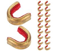 Homoyoyo 20pcs Bow String Nocking Buckle Clips with Pliers Copper Bowstring Accessories for Recurve and Compound Bow for Hunting and Target Shooting