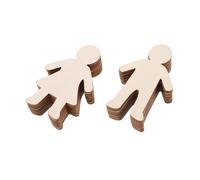 Homoyoyo 20pcs DIY Blank Wooden People Cutouts for Crafting Unfinished Wood Ornaments Kit for Creative Boy Girl Craft Supplies for Home Decor and Skill Development