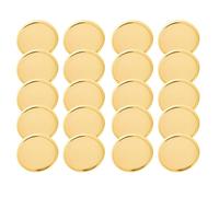 Homoyoyo 20pcs DIY Planner Binding Buckle Discs in Golden Abs Material, 28mm Round Binder Discs Easy Page Addition and Flexible Arrangement for DIY Projects