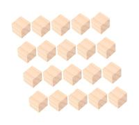 Homoyoyo 20pcs DIY Wooden Stacking Blocks Small Square Cubes for Preschool Learning Educational Math Manipulatives Crafting and Creative Play