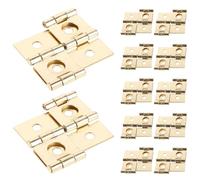 Homoyoyo 20pcs Double Acting Screen Hinges 47x47mm Golden Tone 360 Degree Rotation Folding Window and Door Hinges for Decorative Furniture and Partition Screens