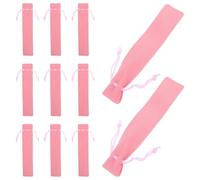 Homoyoyo 20pcs Drawstring Pen Packaging Bag Thickened Double-Sided Canvas Storage Pouch for Writing Instruments School Daily Use Pink