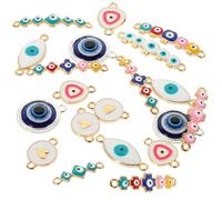 Homoyoyo 20pcs Evil Eye Alloy Charms Pendants for DIY Jewelry Making Decorative Necklace and Bracelet Connectors Handmade Craft Supplies for Earrings and Halloween