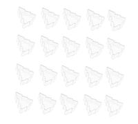 Homoyoyo 20pcs Flame Retardant Christmas Tree Candle Containers DIY Wax Melt Molds for Xmas Party Decoration Space Saving Plastic Candle Shells with Festive Design for Home and Gift