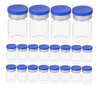 Homoyoyo 20pcs Glass Bottles Small Vials Leakproof Test Tubes Caps Bottles for Storage Essential Oil Perfume
