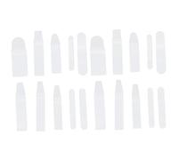 Homoyoyo 20Pcs Makeup Brush Guards Portable Protective Covers for Foundation Eyeshadow and Loose Powder Versatile Storage for Makeup Tools Pens Nail Art and Paintbrushes